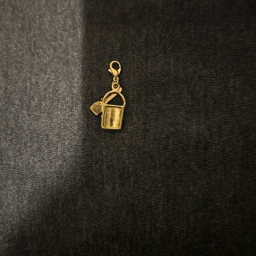 Gold Watering Can Charm Pendant